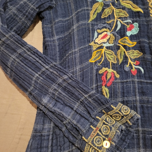 Johnny Was Margot cotton gauzed shirt dress - Picture 6 of 8